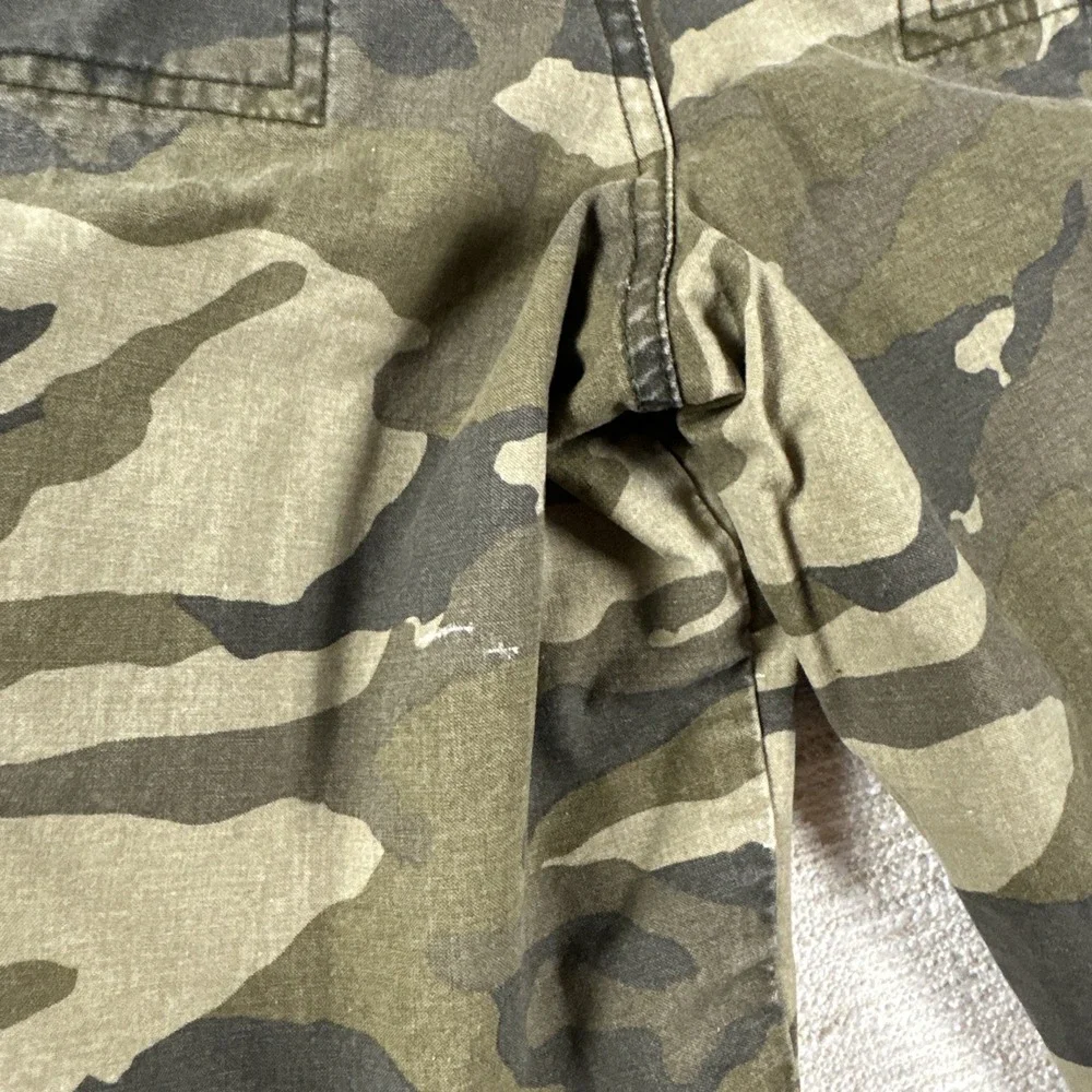 Boys Camo Cargo Convertible Pants 18 Y2K Utility Zip Off Grunge Old Navy Lined